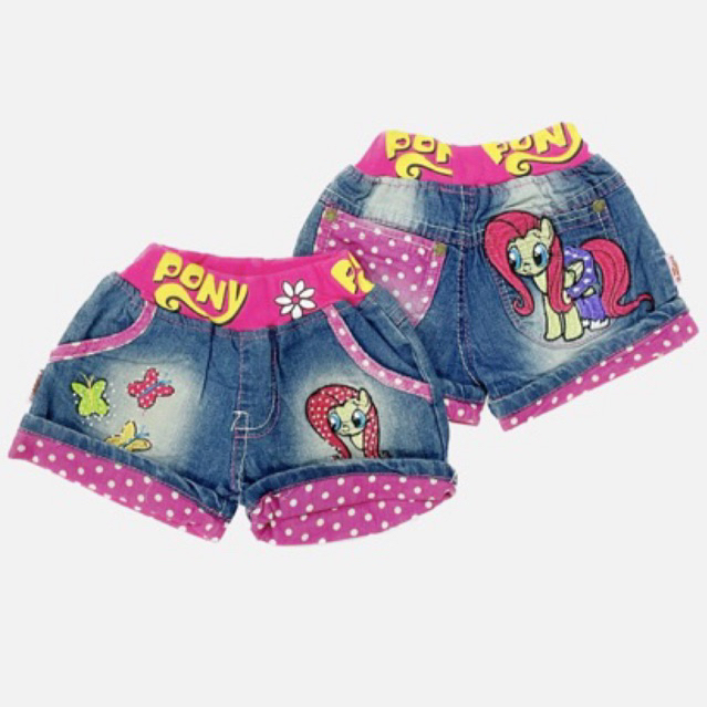 CELANA PENDEK JEANS LITTLE PONY