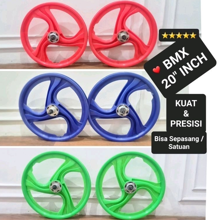 VELG BMX 20 INCH RODA SEPEDA 20 INCH BMX OLD SCHOOL VELG 20INCH BMX MODEL PALANG RACING BINTANG RODA WHEELSET SEPEDA BMX MINI MINION