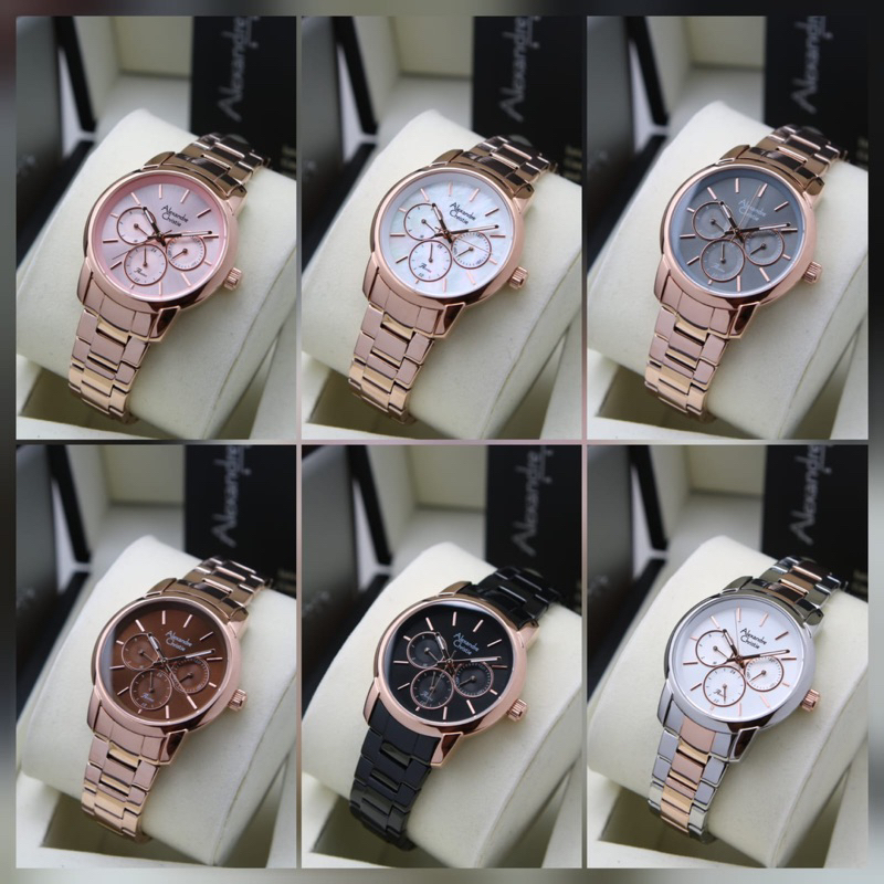 ORIGINAL ALEXANDRE CHRISTIE WANITA AC2A34 / AC 2A34 GARANSI RESMI 1 TAHUN