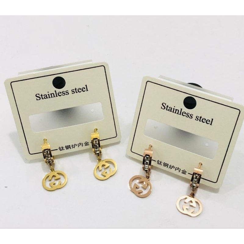 Fourfashion Anting Titanium Jepit Motif GC Premium AK026