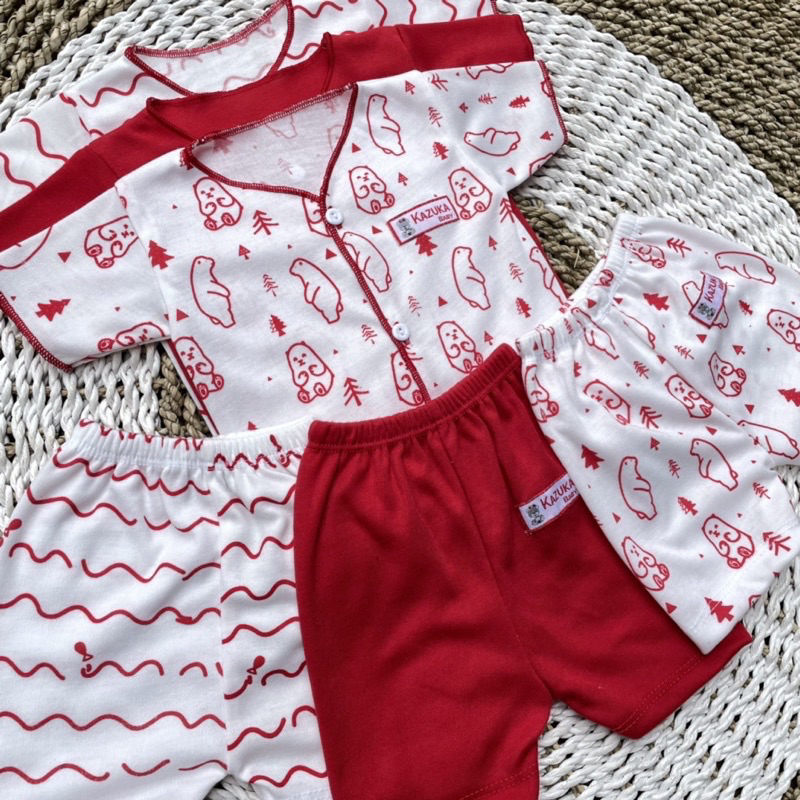 3 PCS Baju Lengan Pendek + Celana Pendek Bayi Bayi Atasan Bayi Baju Newborn Baju Bayi Baru Lahir Gift Bayi Hadiah Lahiran Bayi baju bayi lengan Pendek ASYAM BABY