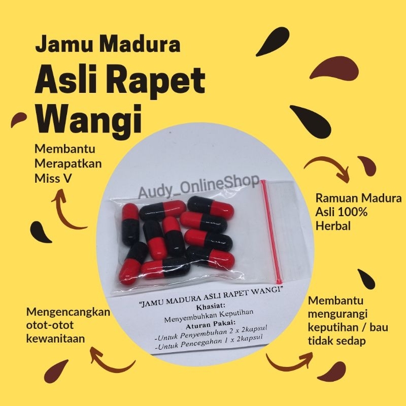 

Jamu Madura Asli Rapet Wangi | Keset Rapet Madura Ampuh | Pil Kapsul Rapet Wangi