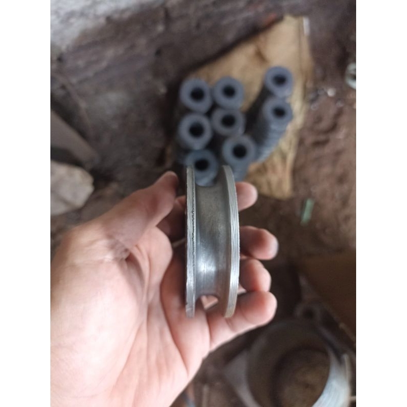 roda Pagar roda gerbang roda besi cor ukuran 10cm roda pintu tanpa rumah roda