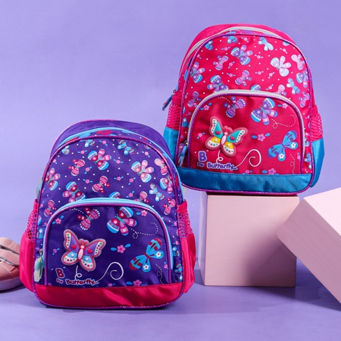 Tas Ransel Backpack Kecil Sekolah  Anak Little V Original Butterfly