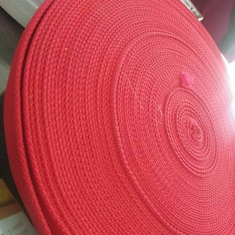 bisban tebal webbing doble bisban tubular warna ukuran 2,5 cm 1 rol 27 meter