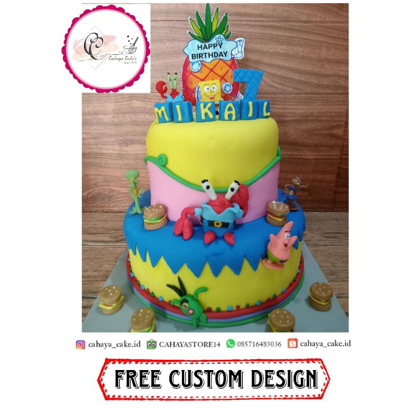 

Kue Ulang Tahun Spongebob / Spongebob Cake / Kue Ultah Anak Karakter