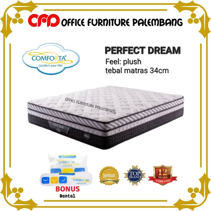 matras springbed comforta perfect dream kasur spring bed pocket spring latex
