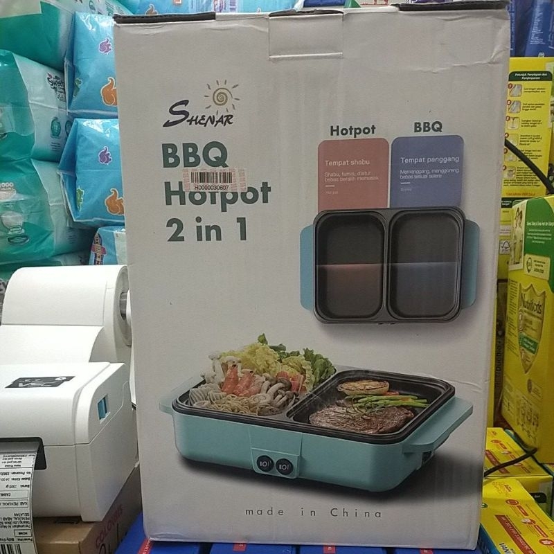 shenar BBQ Hotpot 2 in 1