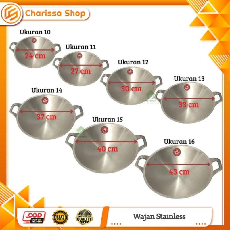 Wajan Penggorengan Kuali Stainless / Katel Wajan Penggorengan Stainless