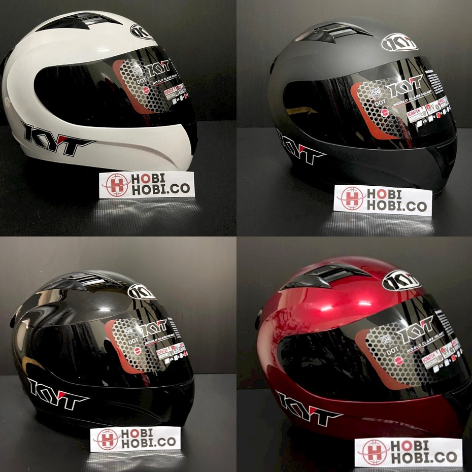 HELM KYT R10 BLACK DOFF KACA SMOKE | KYT R10 | HELM FULL FACE | KYT SINGLE VISOR | ORIGINAL HELMET