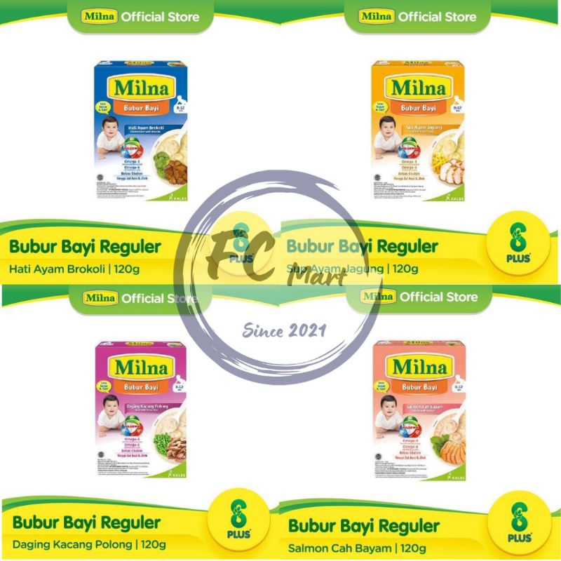 MILNA - Bubur Bayi Reguler 8 bulan 120gr