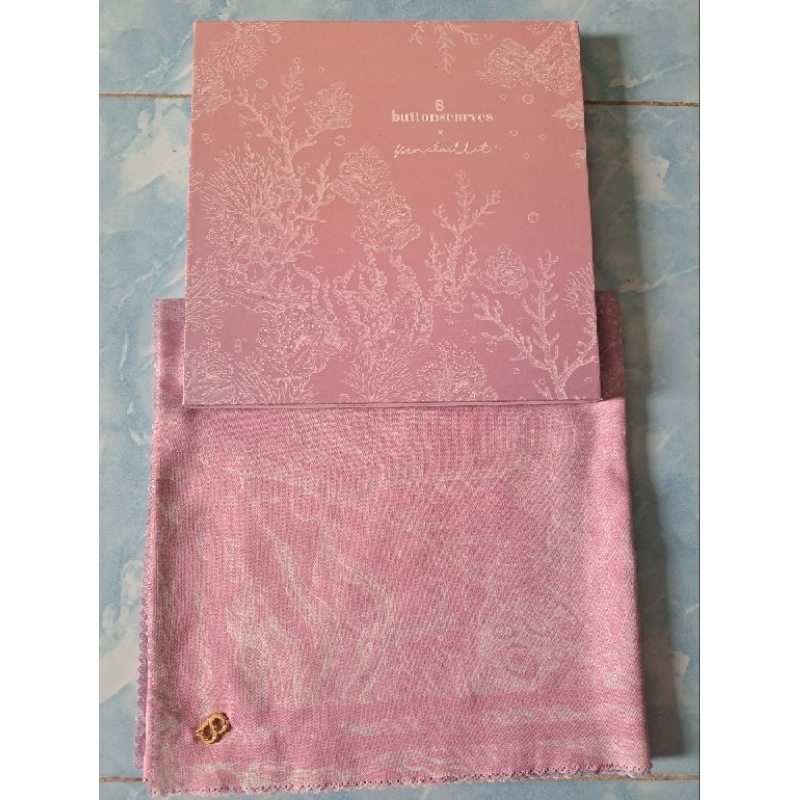 Buttonscarves - El Mar Minorca Voal Square (Pinky Sky)