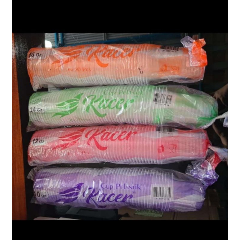 cup es / gelas plastik / cup plastik kacer 10oz , 12oz , 14oz , 16oz
