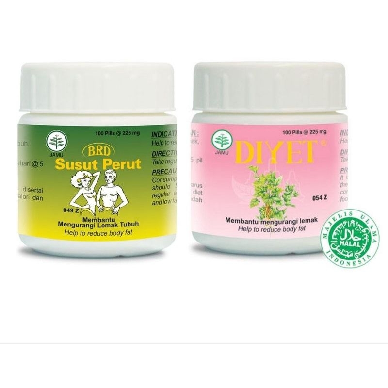 Sepaket susut perut pil dan diyet 100 pil