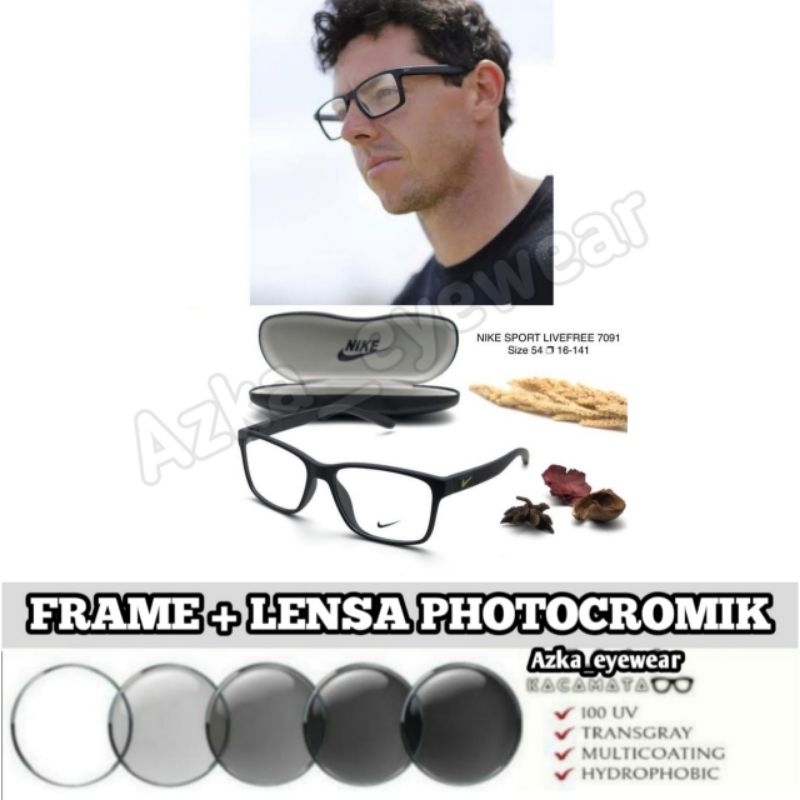 Frame Kacamata pria sporty Nike super 7091 Bisa Minus Clynder Dan Normal Lensa Anti radiasi Kacamata