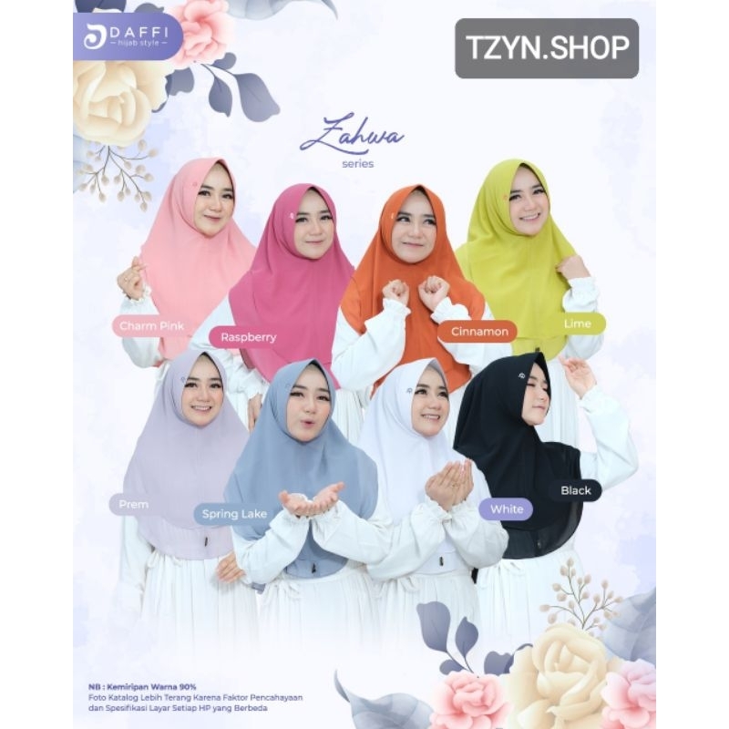 ZAHWA Hijab instan Original By Daffi ©TZYN. Shop