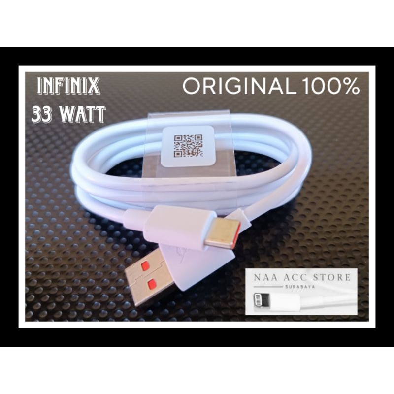 (ORIGINAL 100% / GARANSI) Kabel charger cas data INFINIX 33 WATT 33W ZERO 5 ZERO 8 ZERO NEO ZERO X PRO ZERO 20 NOTE 8 NOTE 10 PRO NOTE 11 NOTE 12 PRO NFC HOT 11 NFC HOT 12 PLAY HOT 20 30 PLAY Type C Fastcharging