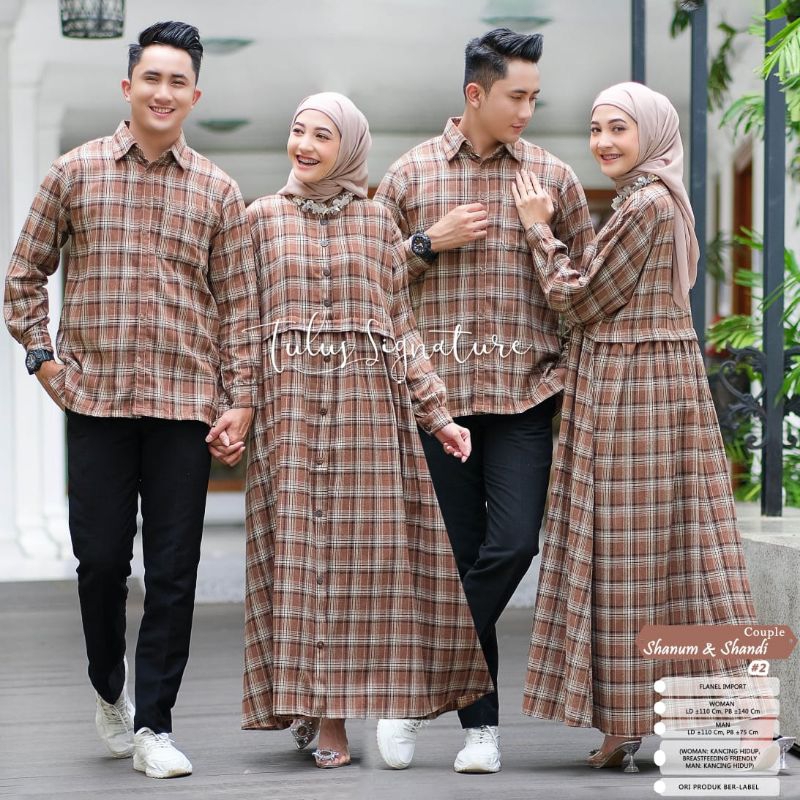 SHANUM &amp; SHANDI CP #2 BY TULUS SIGNATURE / BAJU SET COUPLE / baju flanel couple