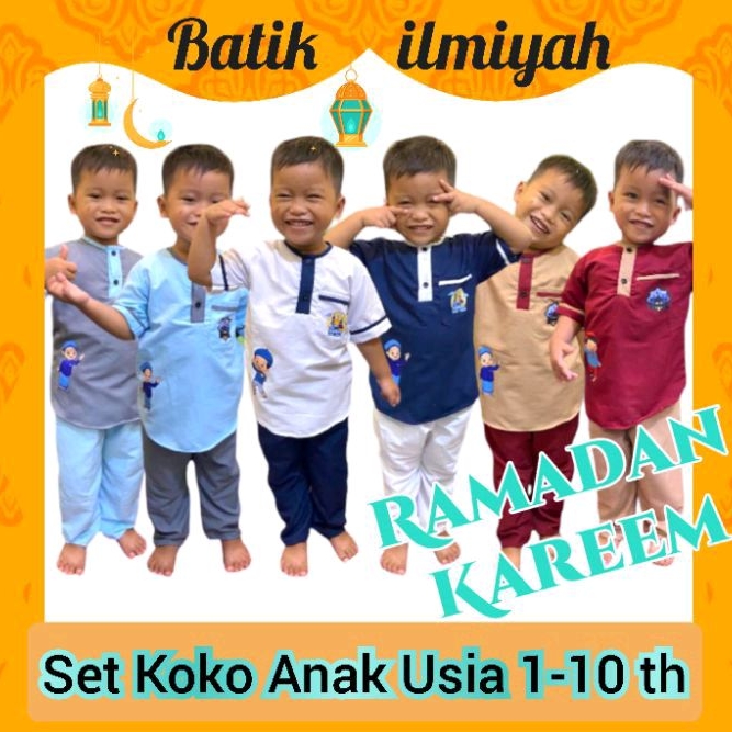 Baju Koko Anak Laki Laki Setelan Terbaru Lengan pendek / Grosir Baju Koko Anak Laki Laki Usia 1 2 3 