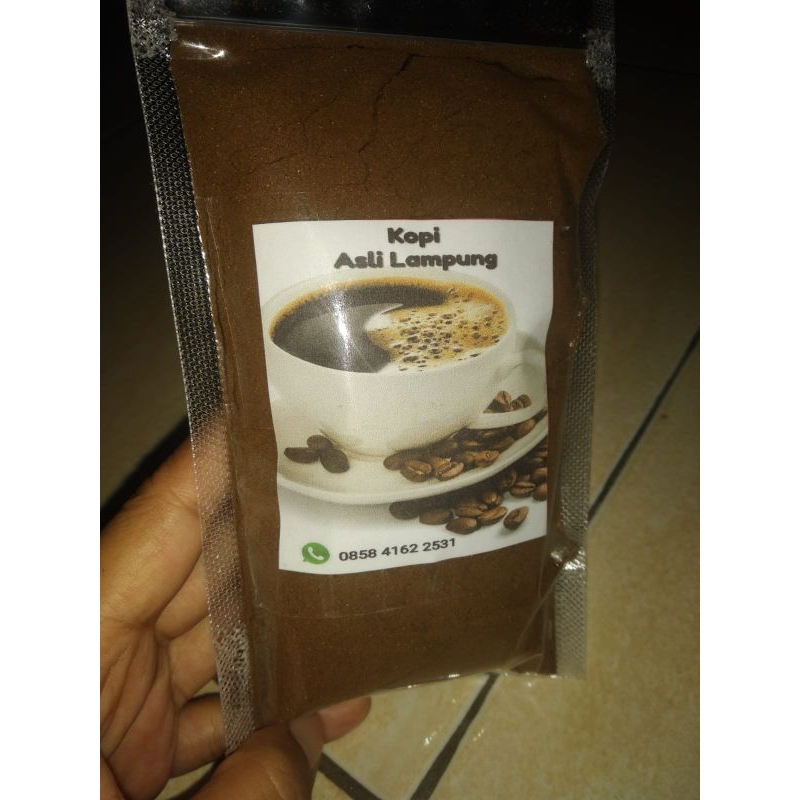 

Bubuk Kopi Asli Lampung Murah Di olah dengan cara di sanggrai tanpa Oven