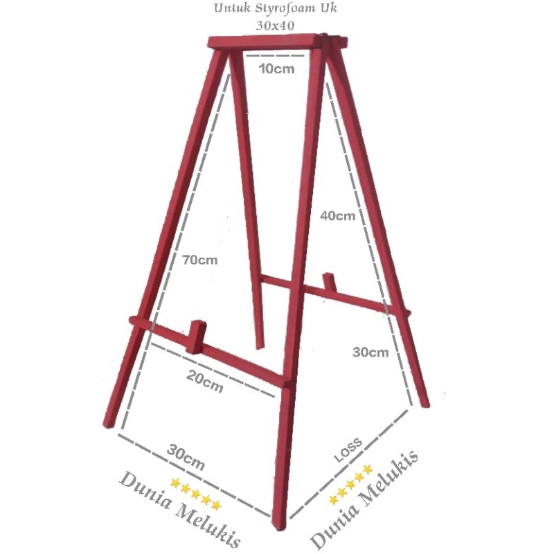 

Meja Lukis/Jagrak Styrofoam 30x40cm