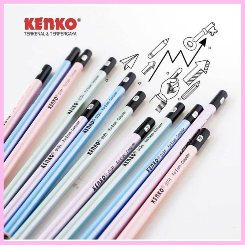 

PENSIL 2B KENKO WARNA WARNI PEARL CANTIK NON TOXIC LULUS UJI KOMPUTER