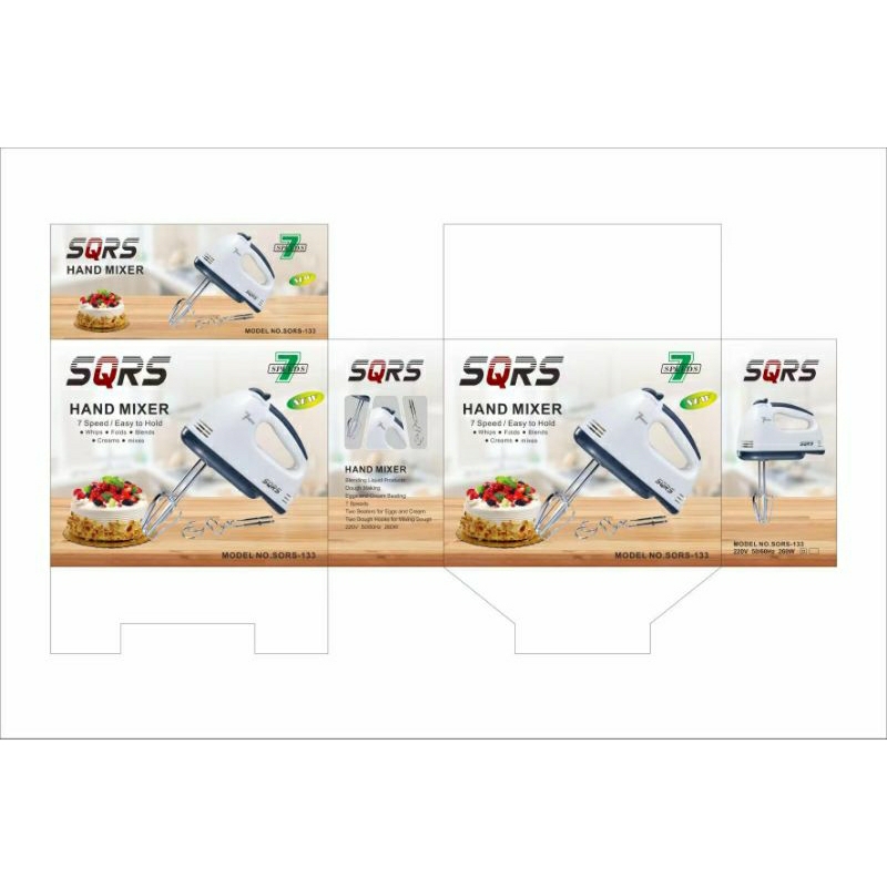 KD1 MIXER SCARLETT / HAND MIXER / MIXER ROTI / MIXER MURAH / MIXER KUE DENGAN 7 KECEPATAN WARNA PUTIH DAPAT 2 PASANG PENGADUK YANG BERBEDA