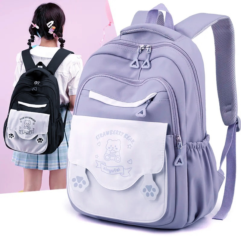 Mochillastore - Tas Ransel Sekolah Perempuan Dan Laki-laki Tas Ransel Backpack Anak Sekolah SD SMP SMA Tas Anak Remaja Muatan Besar masuk Buku Paket  LKS dan Laptop + Tambler Tas COD Termurah