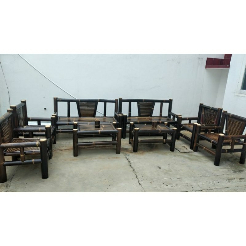kursi bambu 2 set