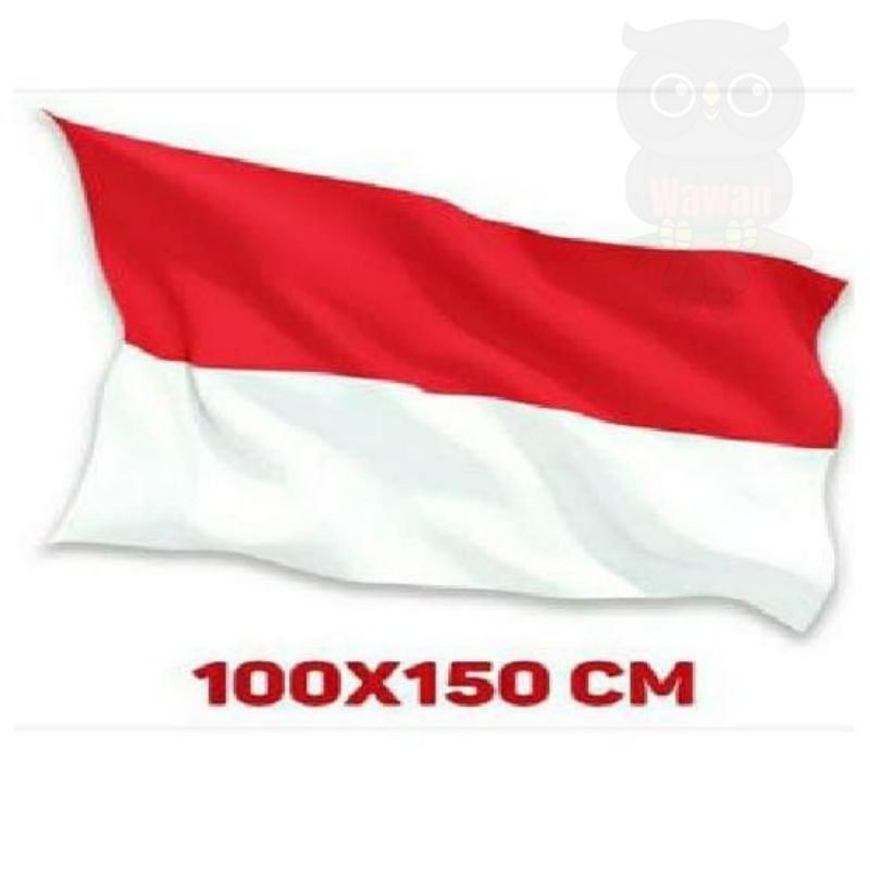 Bendera merah putih besar 100x150 cm bahan halus katun