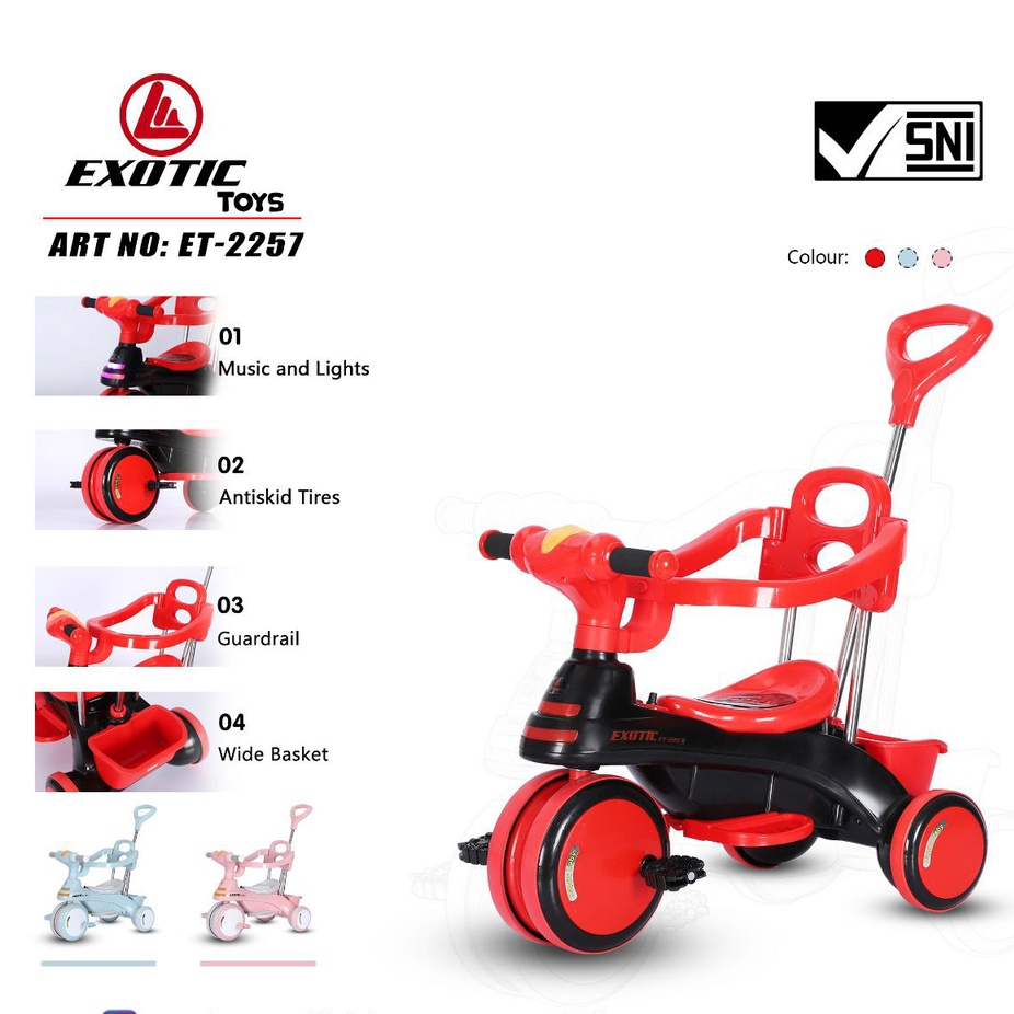 SEPEDA ANAK RODA TIGA TRICYCLE ET 2257 EXOTIC