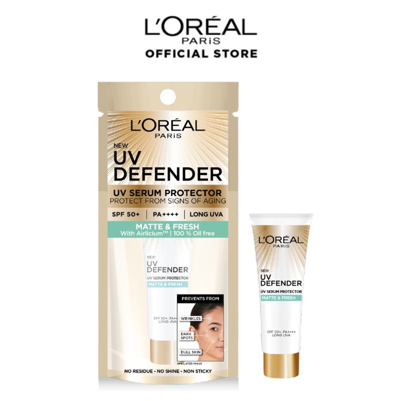 Loreal Paris UV Perfect Sunscreen Skin Care SPF 50 - 50ml/15ml (Hasil Matte &amp; Waterproof)