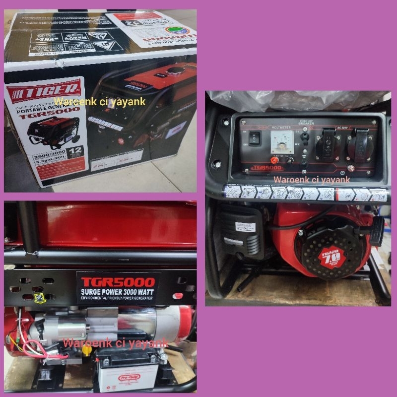 Genset 3000 watt generator Tiger tgr 5000 original termurah