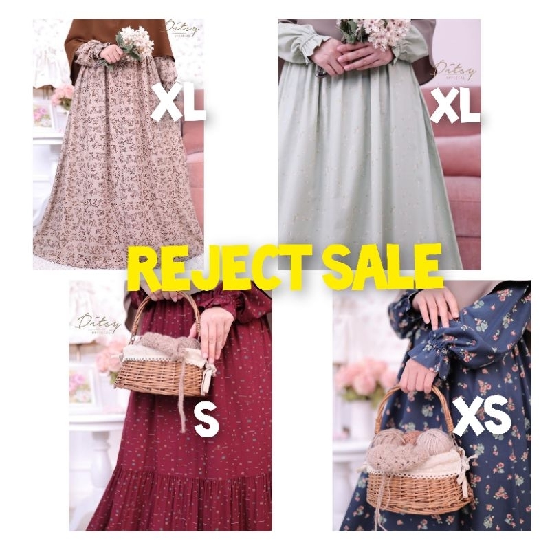 Ditsy Maret 2023 Reject SaleWeylin Mocha XL ,Shape Maroon S, Cirilla Blue XS, Maileen Green XL