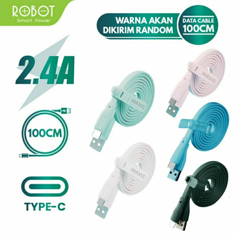 Kabel Data Robot RT-AC100 , RT-AM100 Kabel Data Type C , Micro USB Original