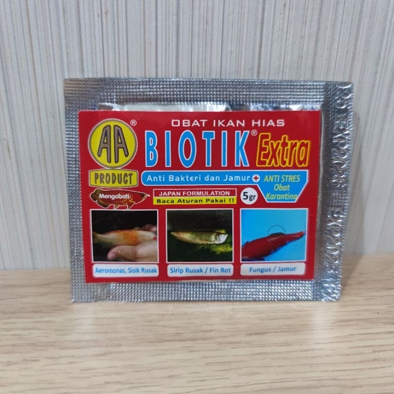 Obat Ikan Hias AA Biotik Extra Anti Bakteri/Obat Karantina Ikan