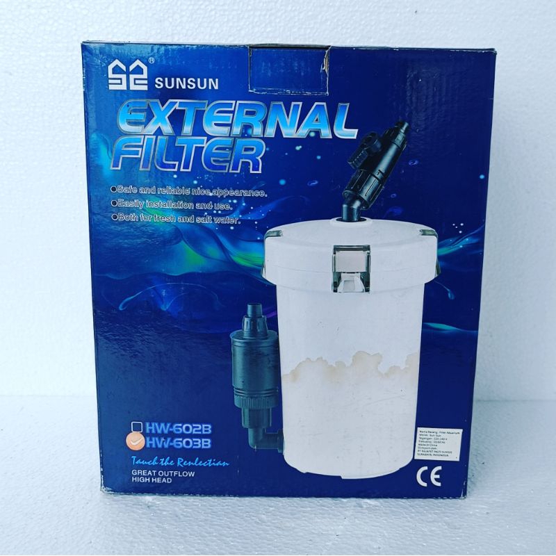 mesin pompa EXTERNAL FILTER SUNSUN HW 603 B canister aquarium filter aquascape akuarium