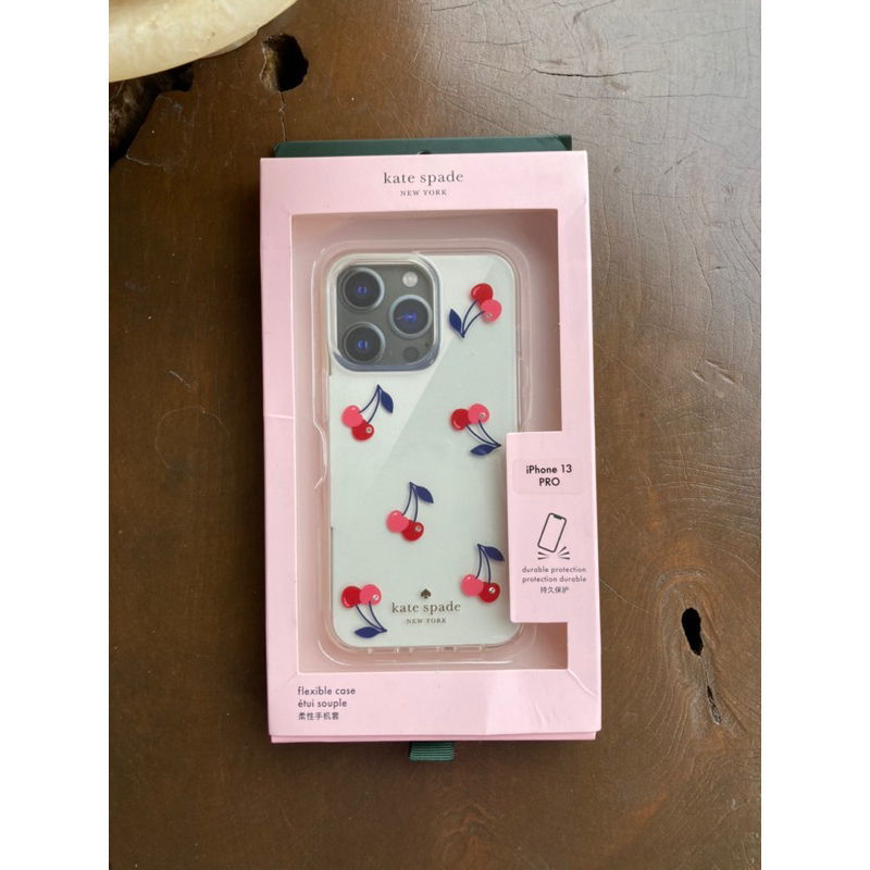 Kate Spade Cherry Resin iPhone 13 PRO & 13 PRO MAX Case AUTHENTIC