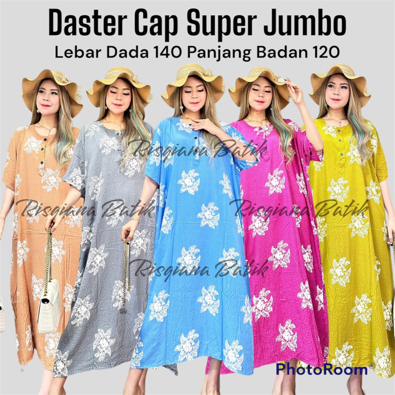 Daster Jumbo Cap Premium Super Besar Bigsize Oversize BB100kg Ibu Hamil dan Menyusui