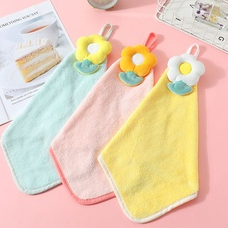 LT1 Flower Handuk lap tangan dapur kamar mandi kain Premium tebal  penyerap anak anak Gantung menggantung Hand towel imut cute lucu tebal Motif hewan Flower mawar melati pink Penyerap Pembersih Gantung Gantungan cuci tangan Unik