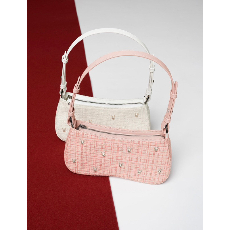 BUNNY TWEED SHOULDER BAG 100% ORIGINAL BRAND CNK