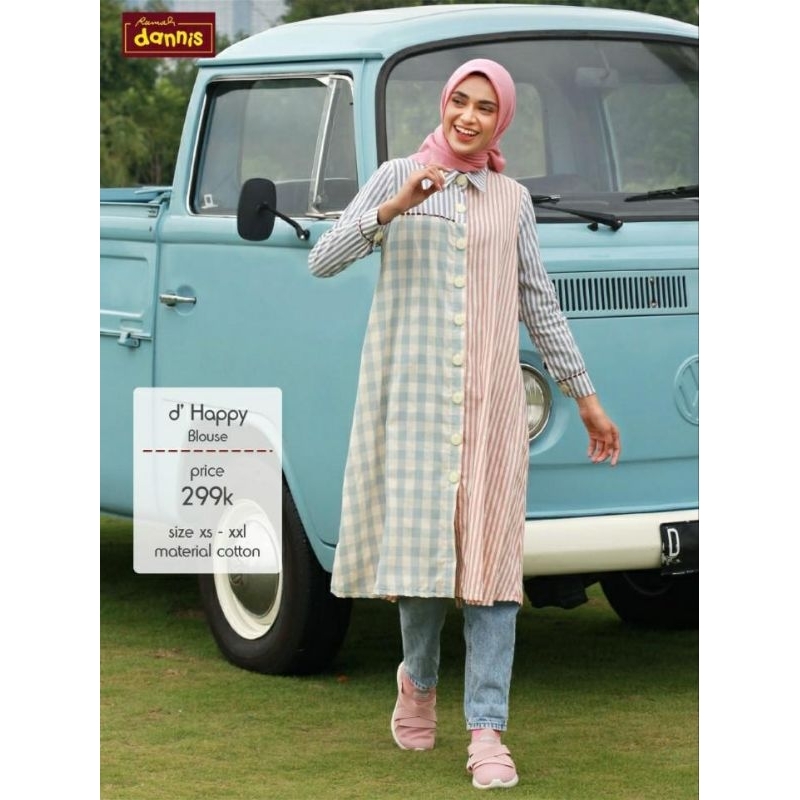 Tunik Dannis Atasan Terbaru Wanita Midi Dress Trendy