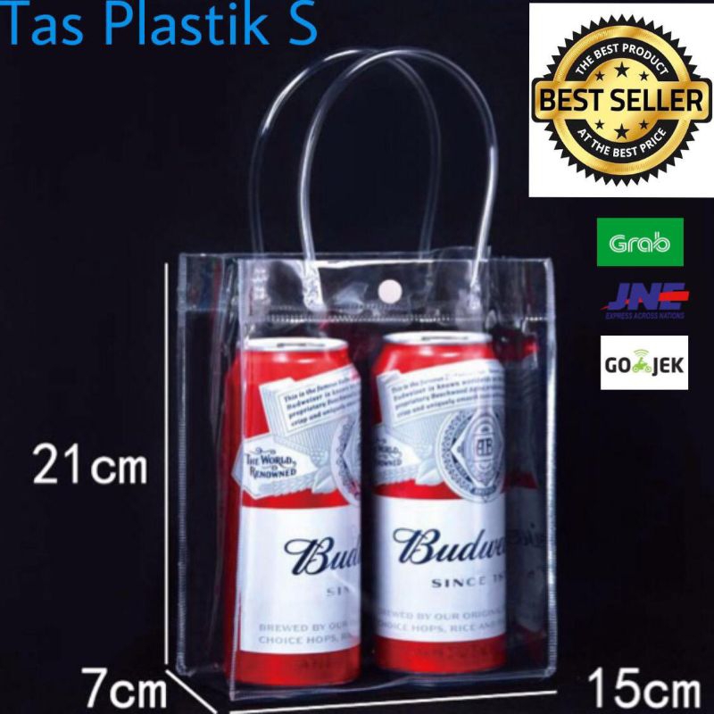 Tas PVC Transparant Kancing |Tas Mika Transparant Uk S