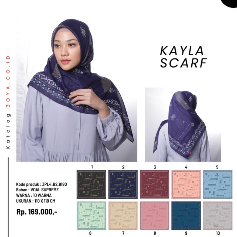 jilbab segi empat motif KAYLA SCARF ZOYA