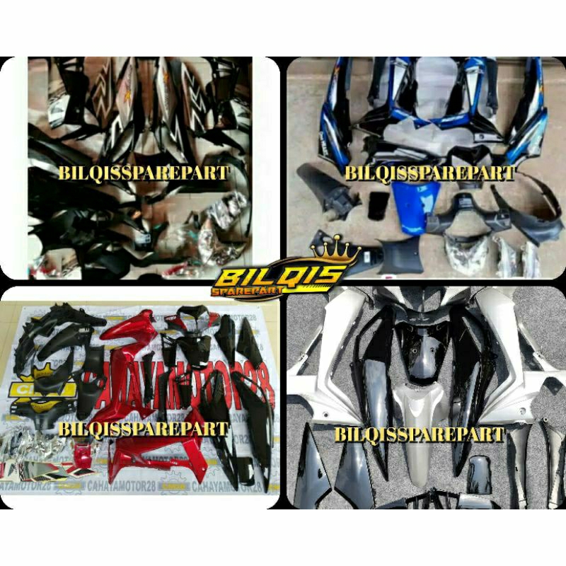 full set cover body halus dan kasar supra x125 R / supra x125 batman karburator plus striping tahun 