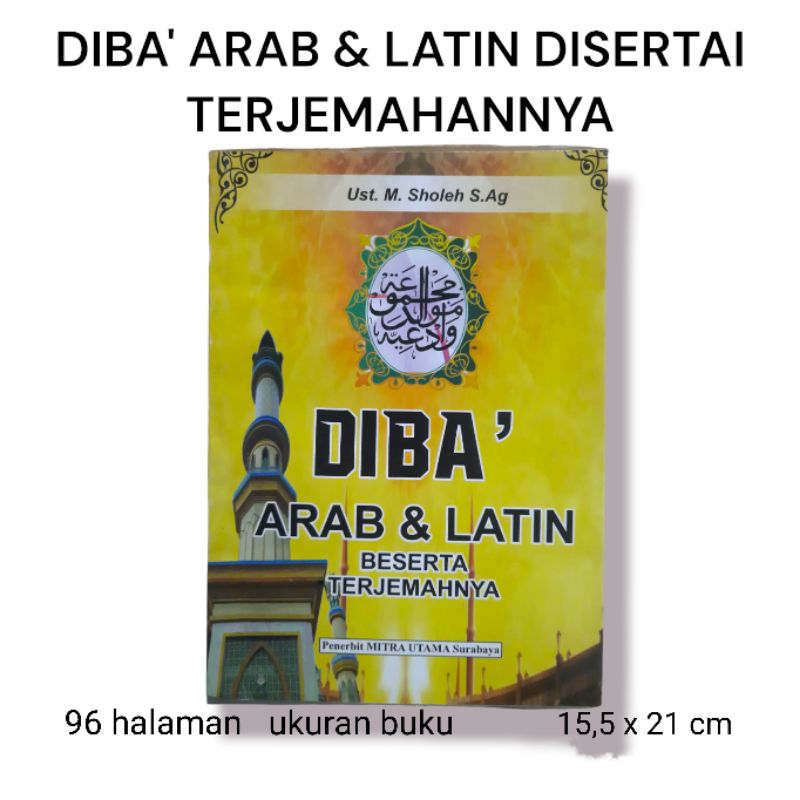BUKU ARAB:DIBA ARAB DAN LATIN BESERTA TERJEMAHNYA