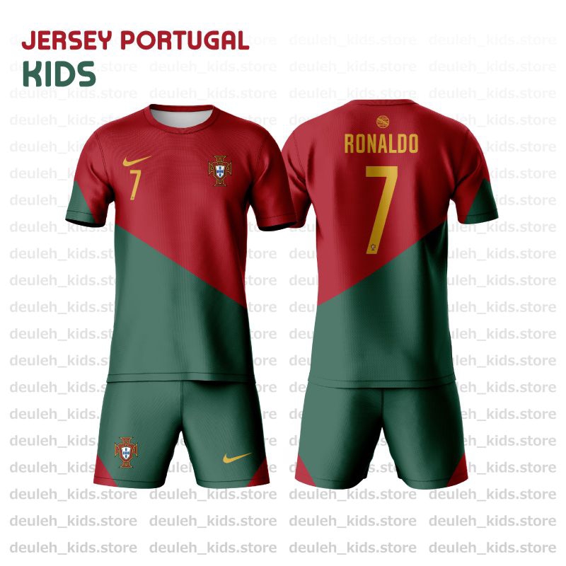 Jersey anak Portugal Ronaldo CR7 kaos bola piala dunia best seller high quality original premium ter