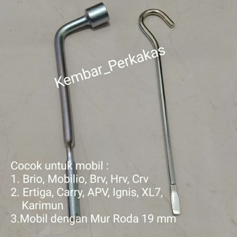 Kunci Roda mobil 19 mm &amp; Kunci Dongkrak