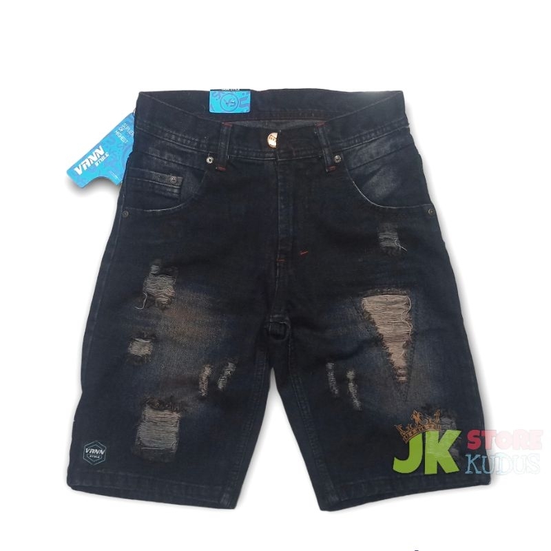 CELANA PENDEK PRIA SOBEK ROBEK JEANS PENDEK BLUE RIPPEDJEANS