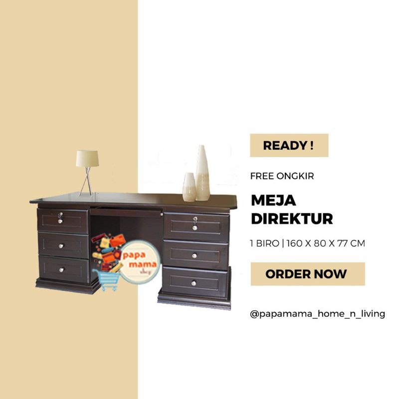 Meja Direktur 1 Biro - Meja Tulis Kantor - Meja Kerja Murah Meja Komputer - Medan